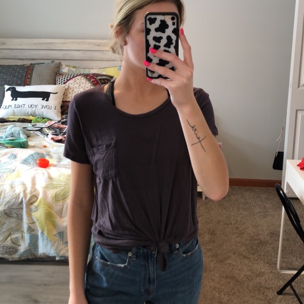 Purple/blue/grey top